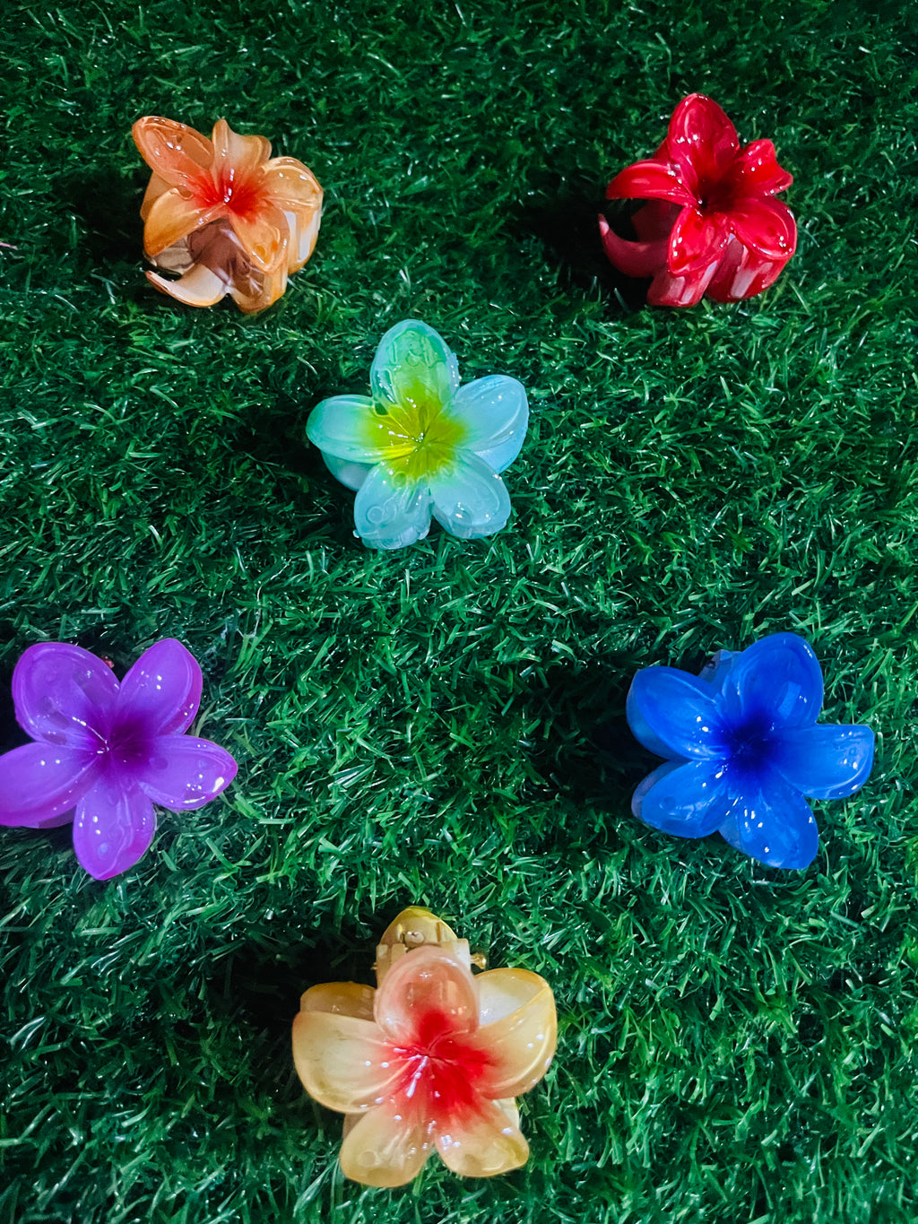 3 pcs Large Flower hair claws